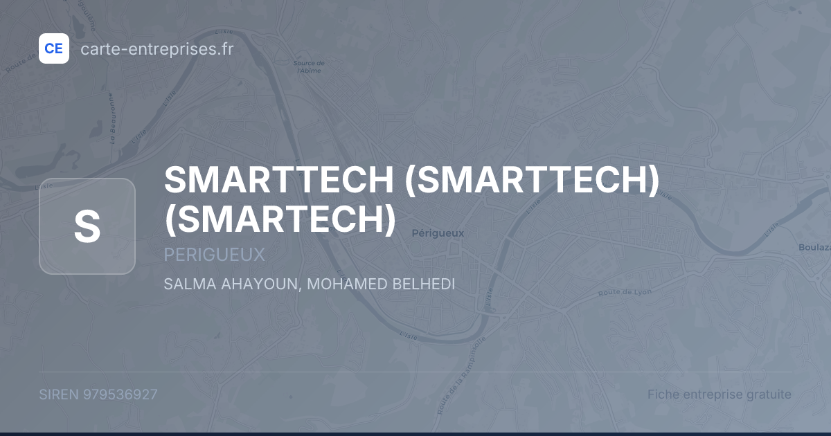 SMARTTECH (SMARTTECH) (SMARTECH) — 979536927 — fiche entreprise