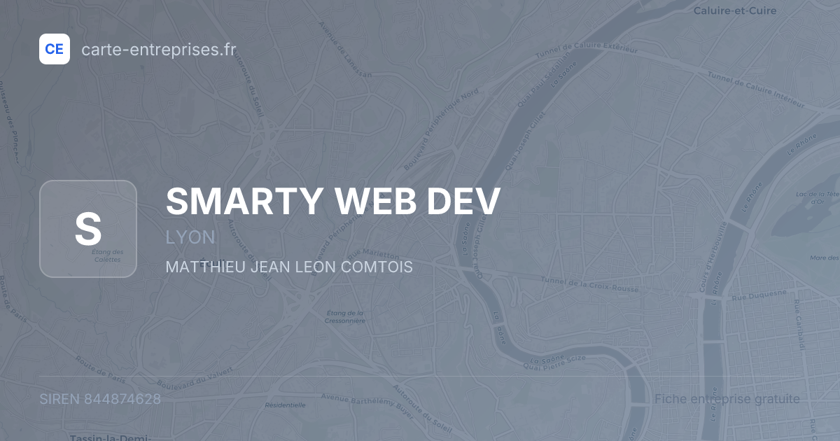 SMARTY WEB DEV — 844874628 — fiche entreprise