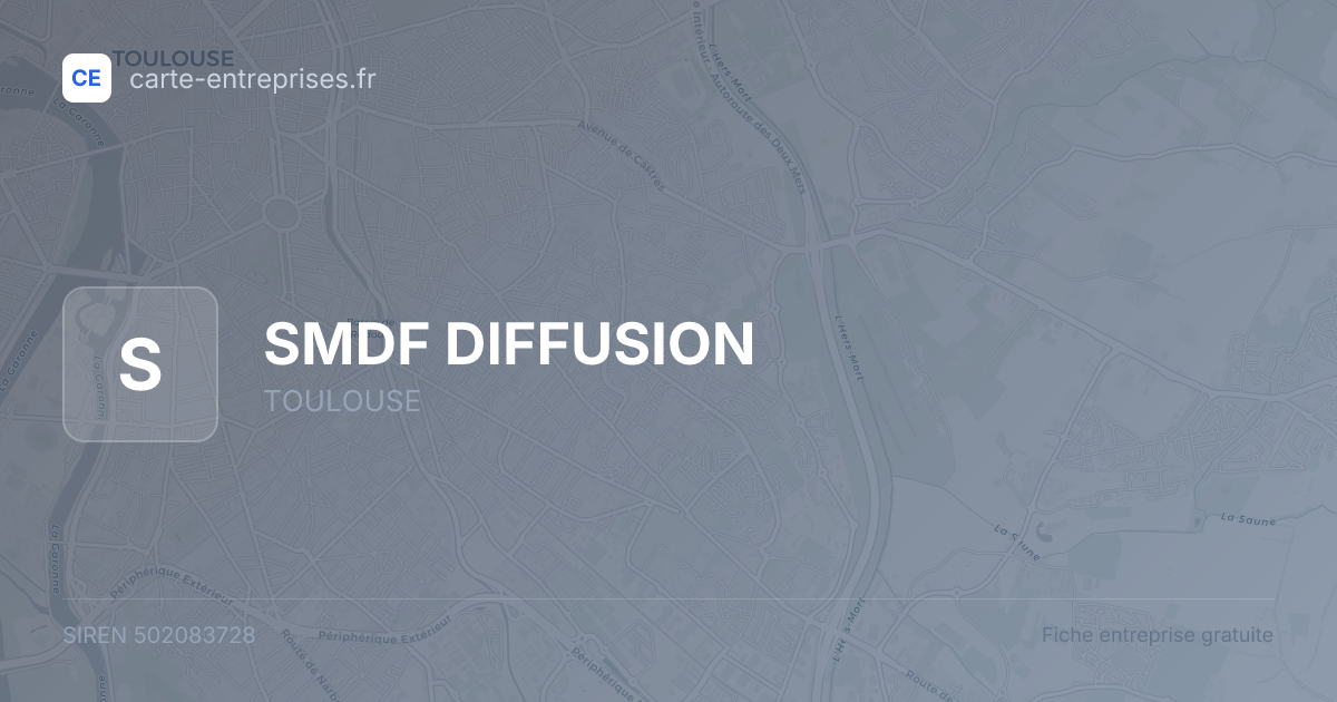 SMDF DIFFUSION — 502083728 — fiche entreprise