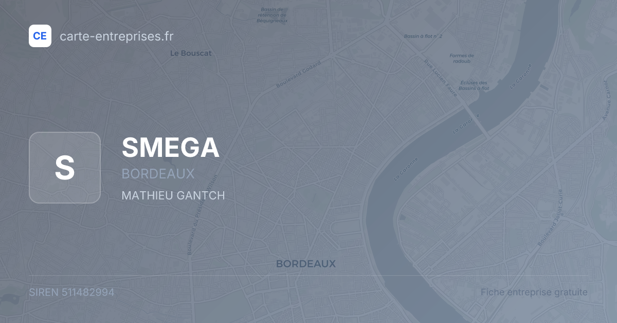 SMEGA — 511482994 — fiche entreprise