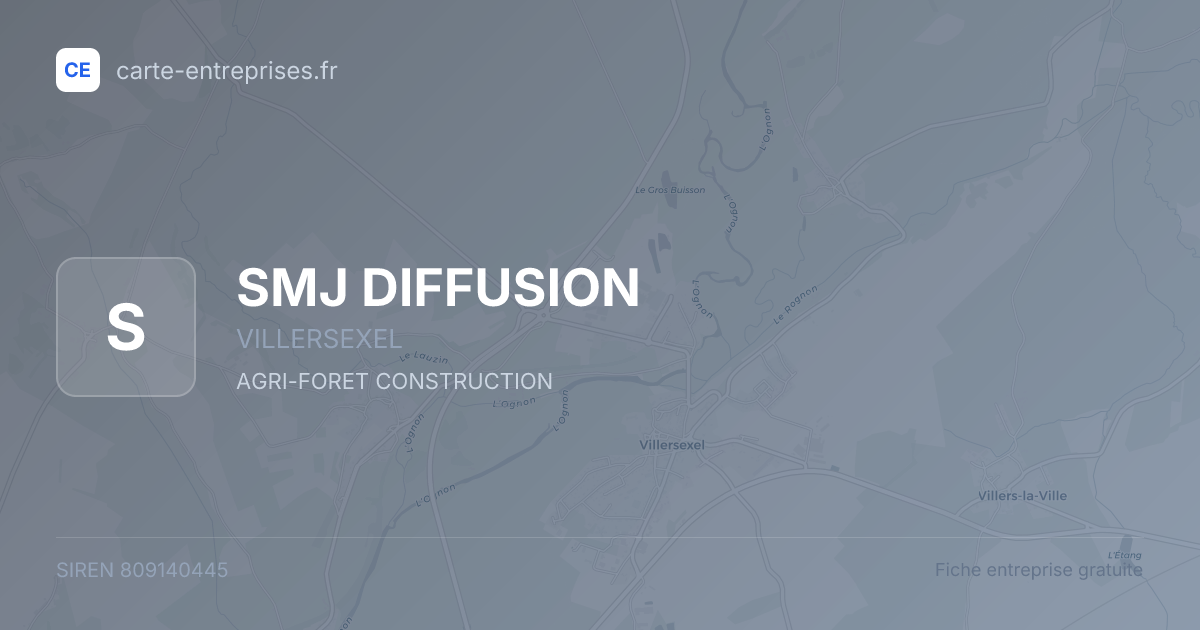 SMJ DIFFUSION — 809140445 — fiche entreprise
