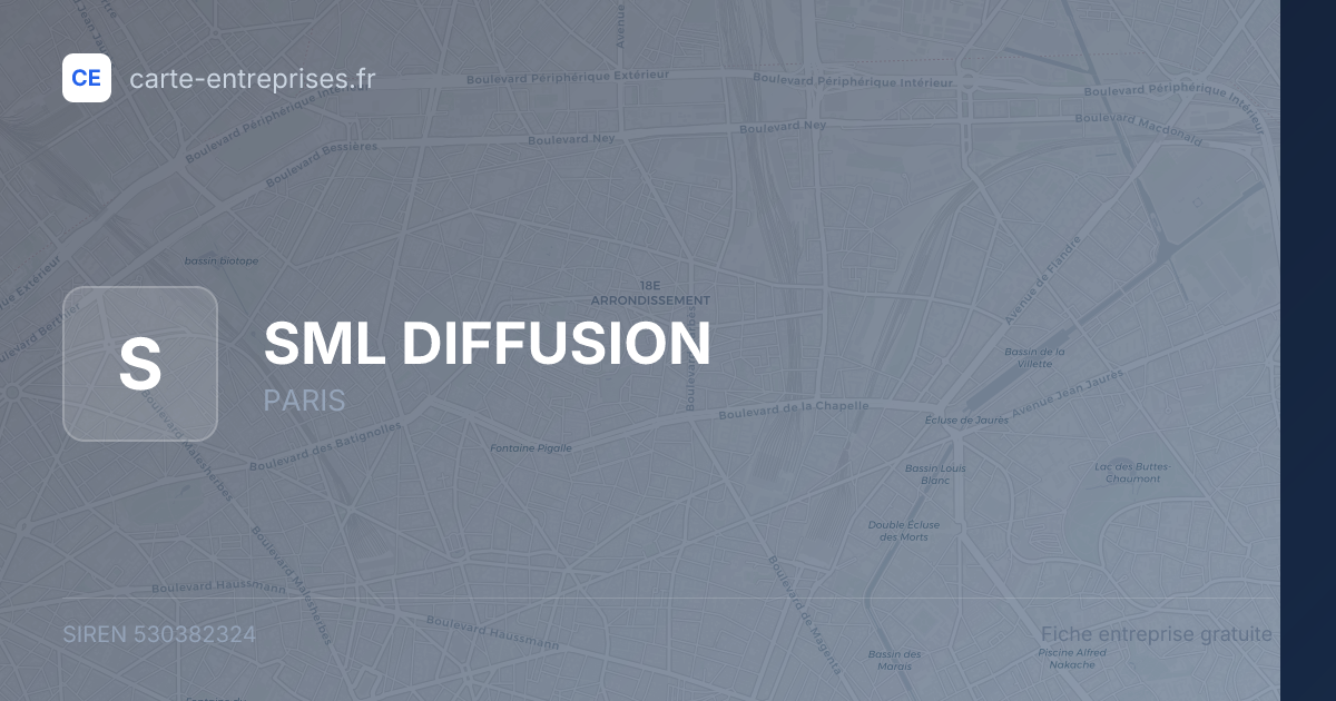 SML DIFFUSION — 530382324 — fiche entreprise