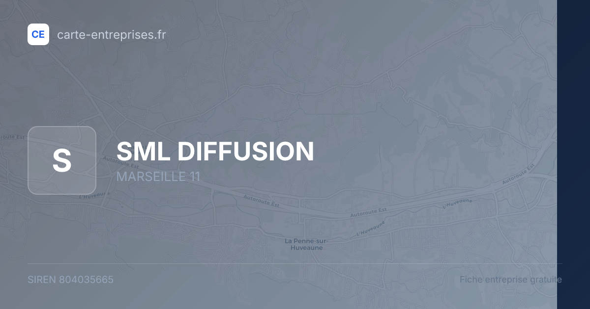 SML DIFFUSION — 804035665 — fiche entreprise