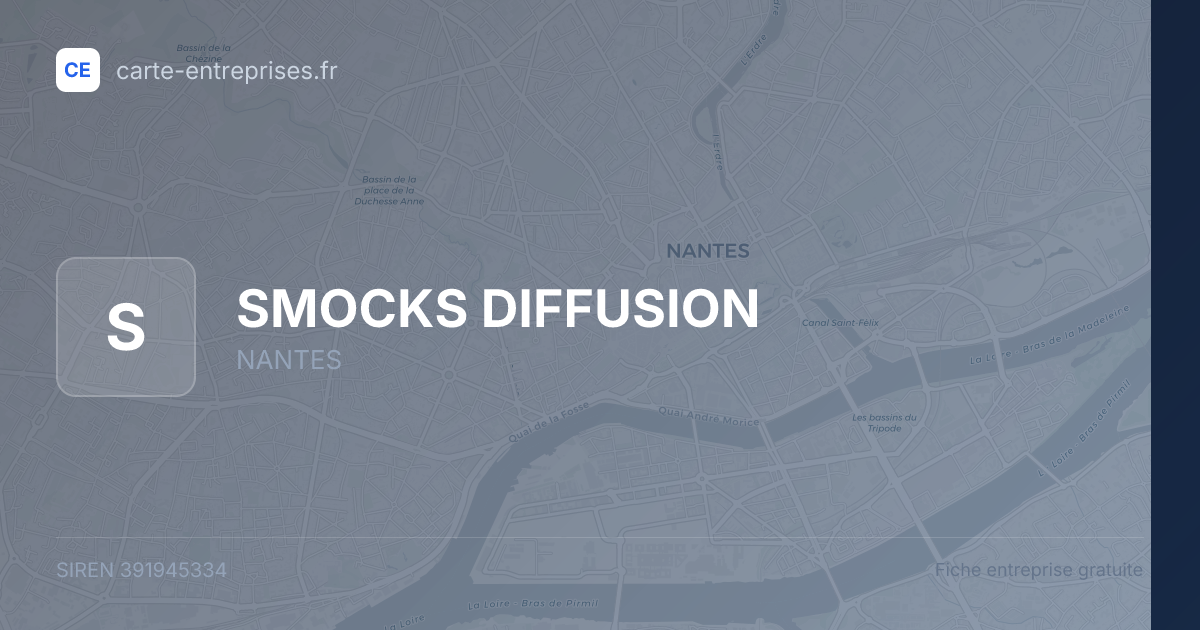 SMOCKS DIFFUSION — 391945334 — fiche entreprise