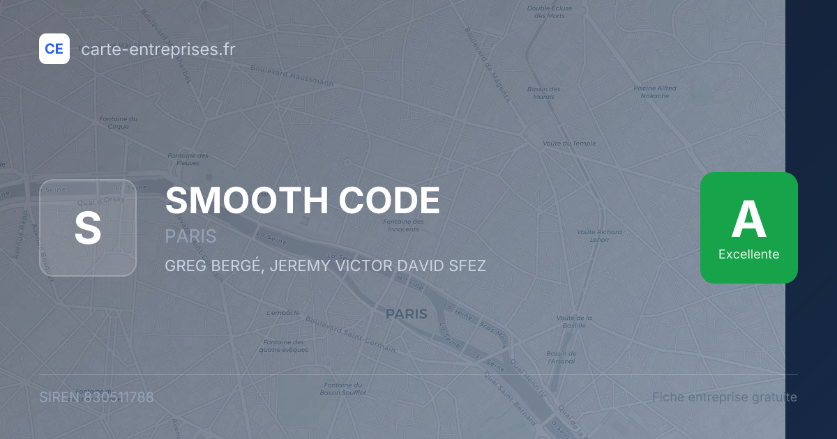 SMOOTH CODE — 830511788 — fiche entreprise