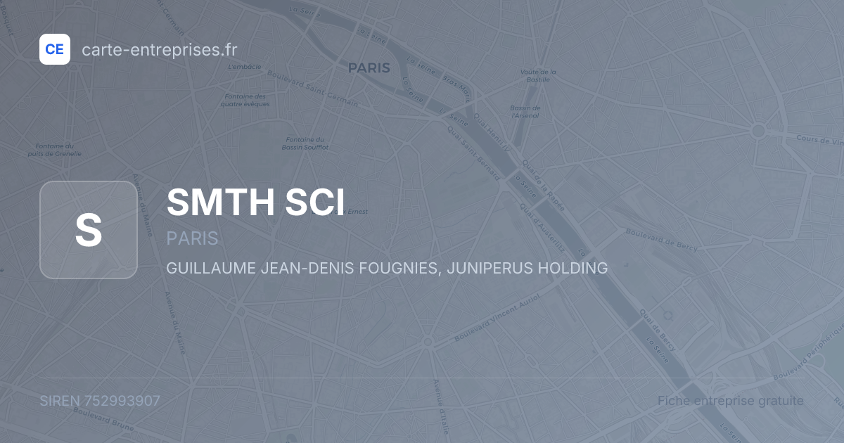 SMTH SCI — 752993907 — fiche entreprise