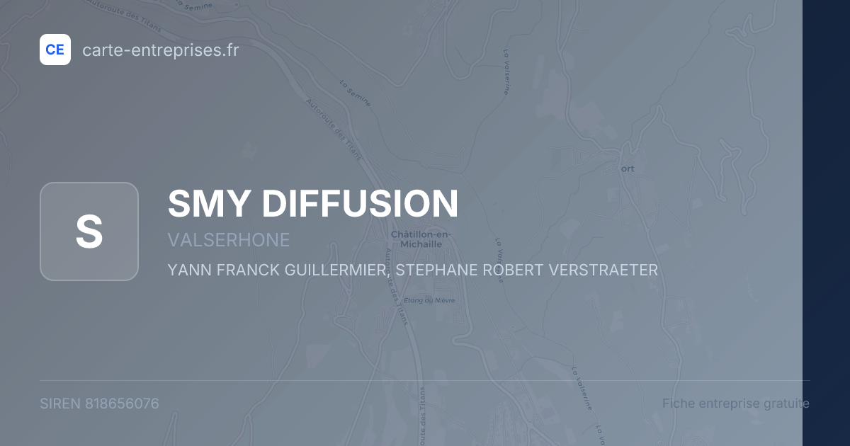 SMY DIFFUSION — 818656076 — fiche entreprise