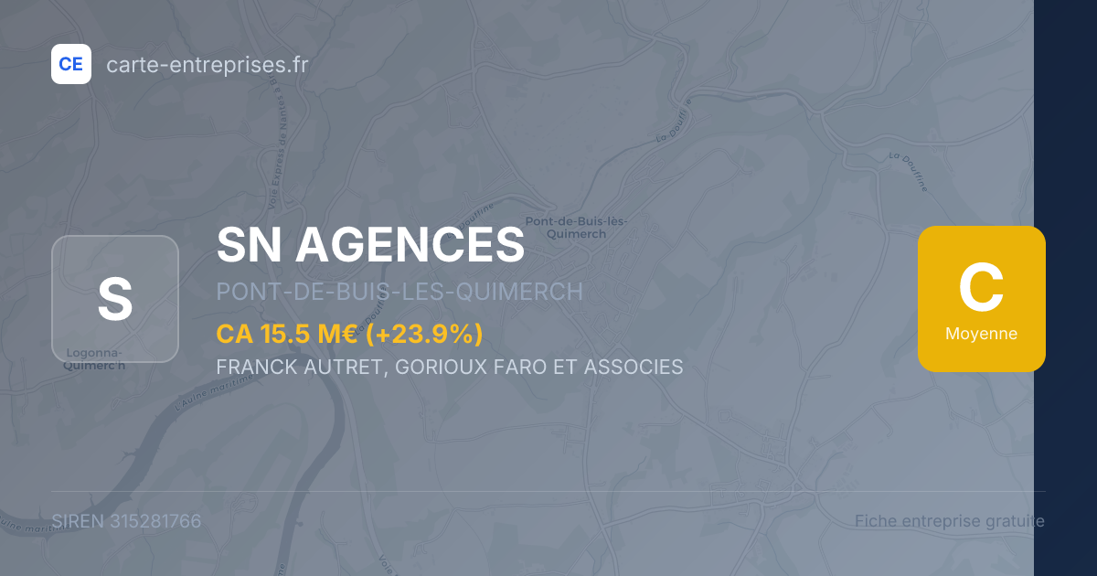 SN AGENCES — 315281766 — fiche entreprise