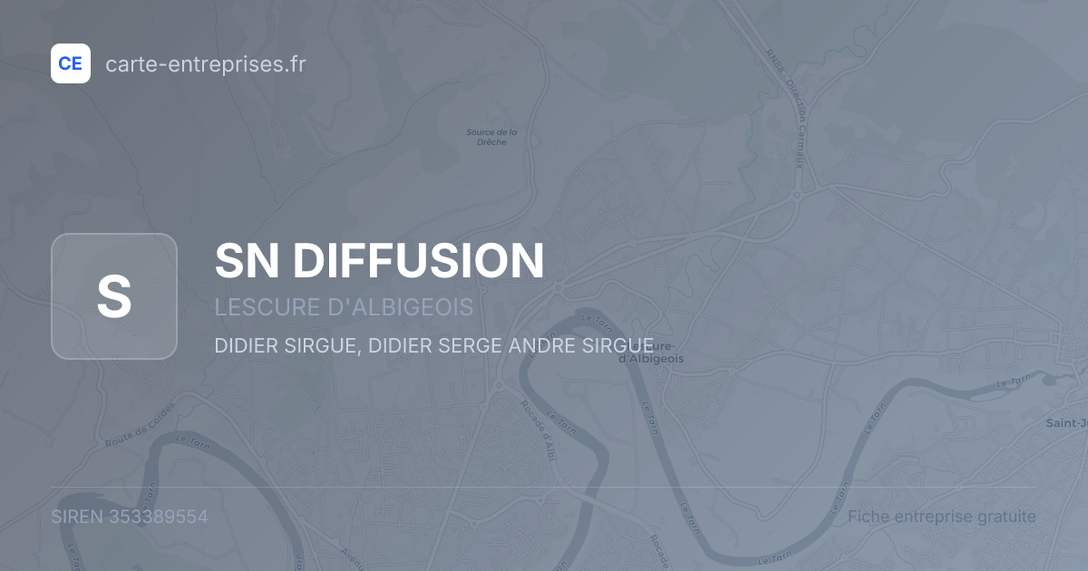SN DIFFUSION — 353389554 — fiche entreprise