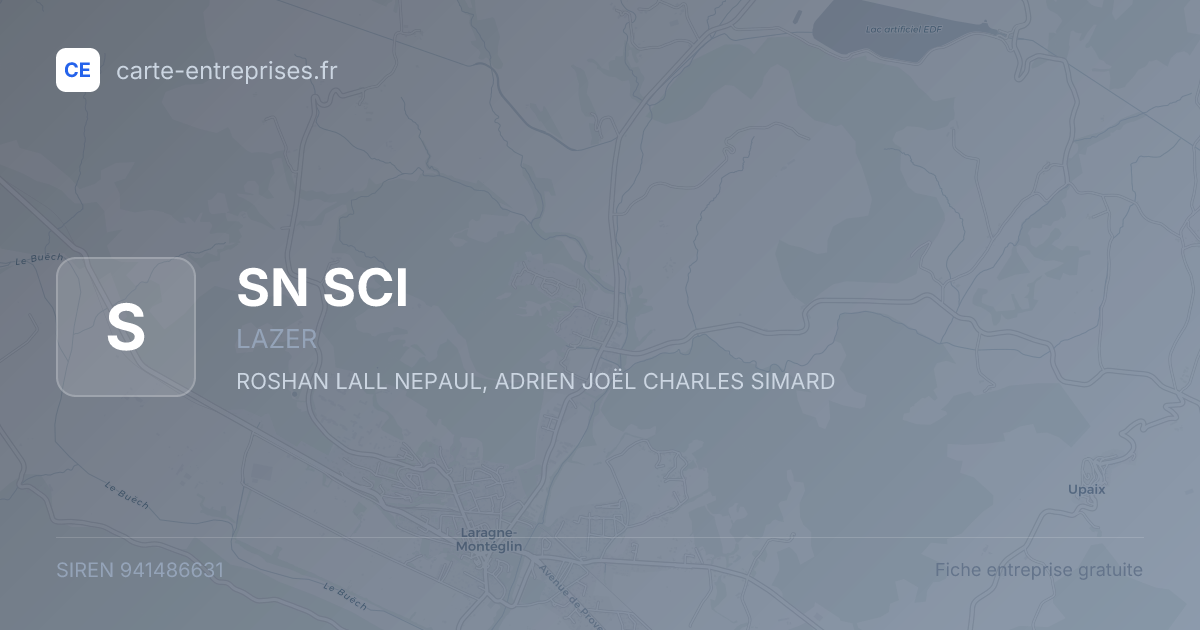 SN SCI — 941486631 — fiche entreprise