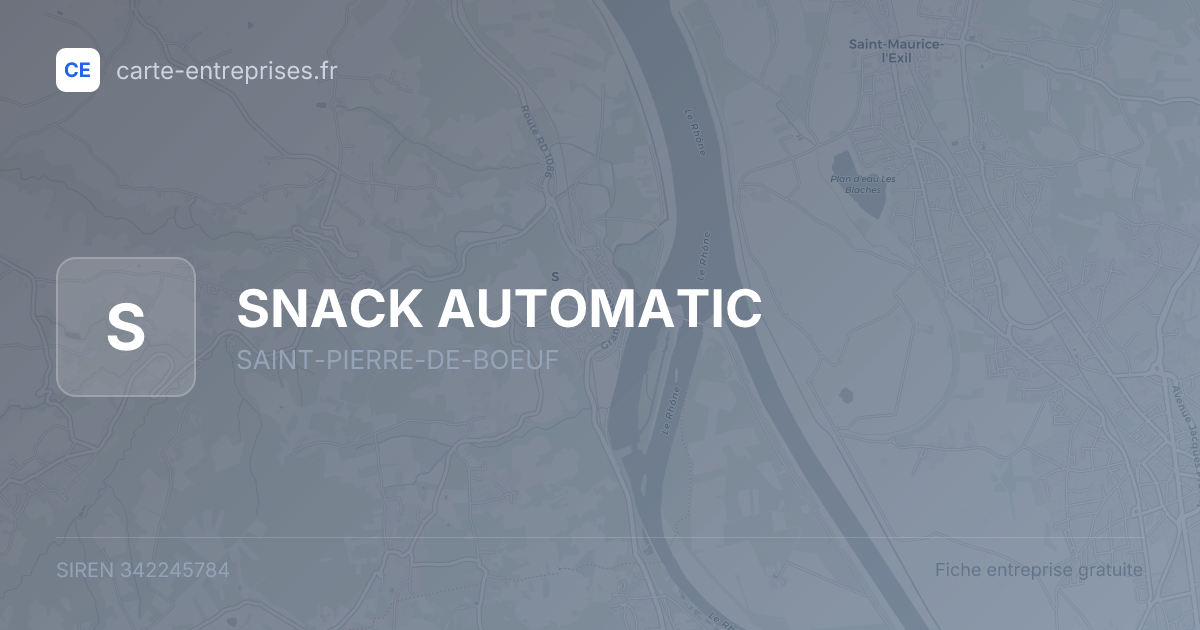 SNACK AUTOMATIC — 342245784 — fiche entreprise