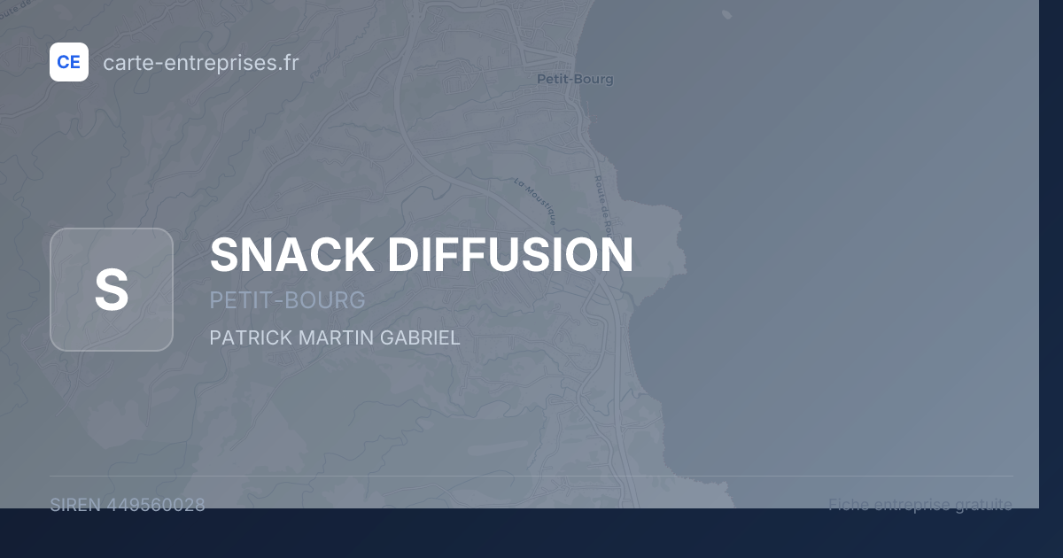 SNACK DIFFUSION — 449560028 — fiche entreprise