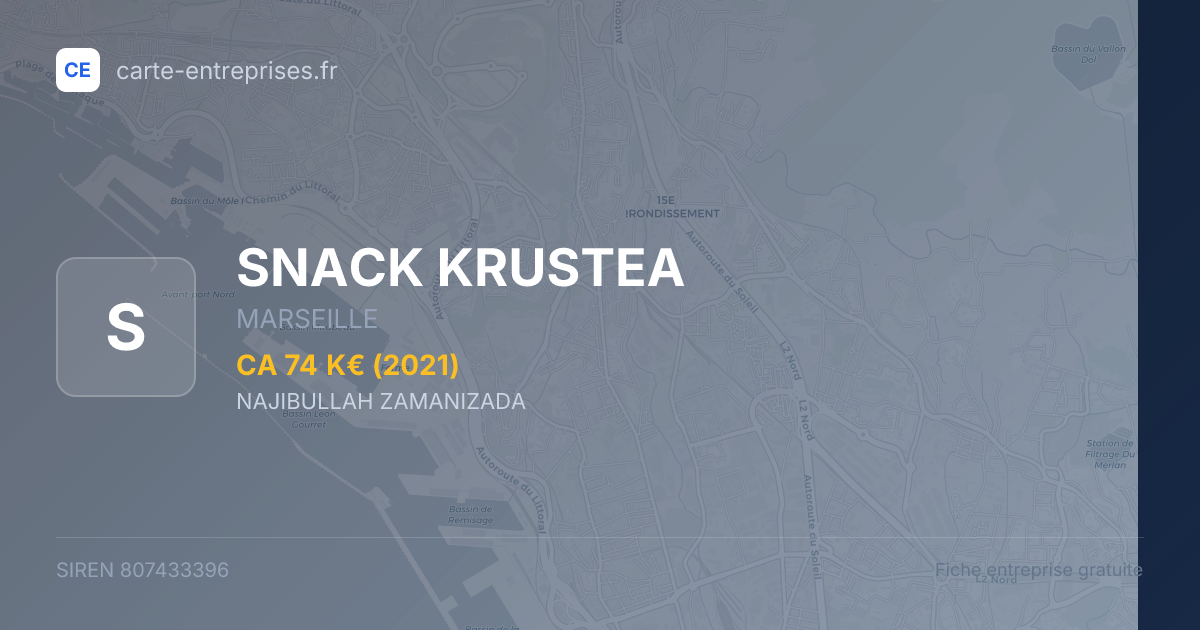SNACK KRUSTEA — 807433396 — fiche entreprise