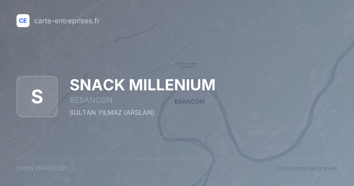 SNACK MILLENIUM — 794952267 — fiche entreprise