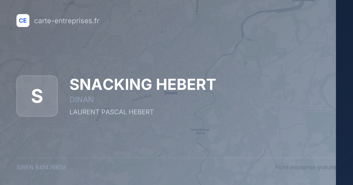 SNACKING HEBERT — 841476658 — fiche entreprise