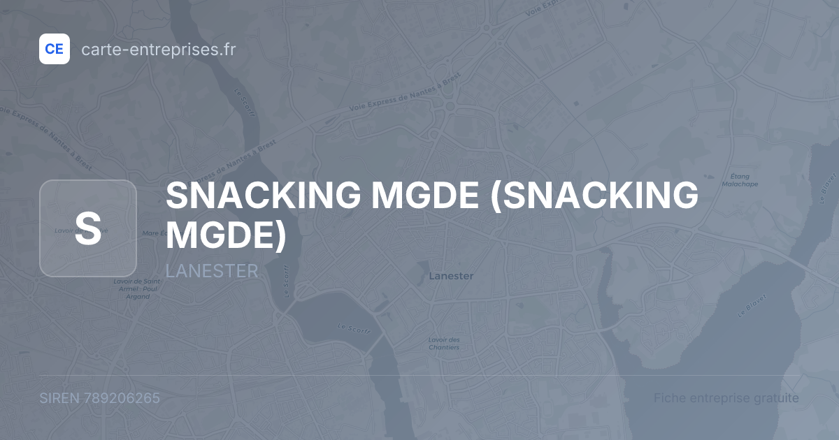 SNACKING MGDE — 789206265 — fiche entreprise