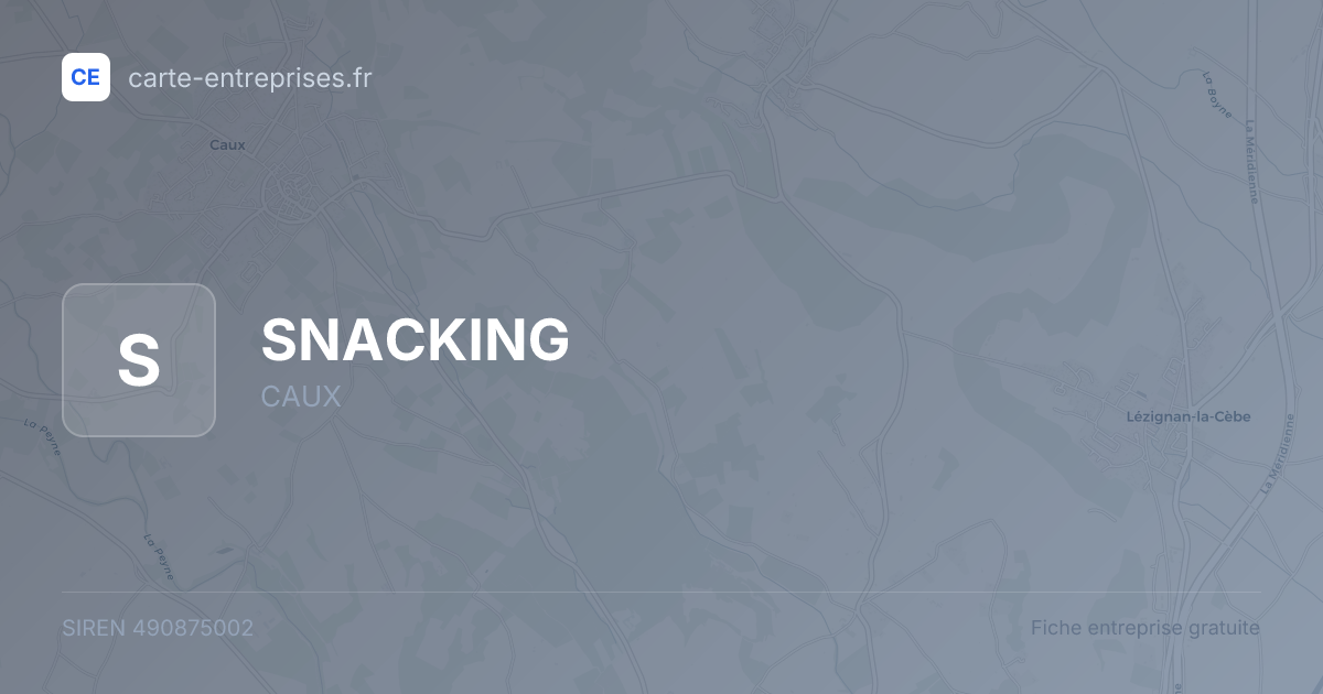 SNACKING — 490875002 — fiche entreprise