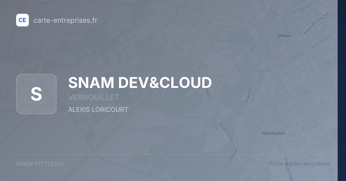 SNAM DEV&CLOUD — 917722100 — fiche entreprise