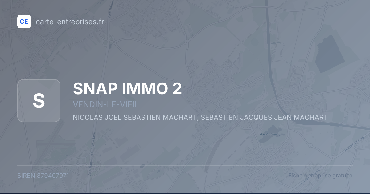 SNAP IMMO 2 — 879407971 — fiche entreprise