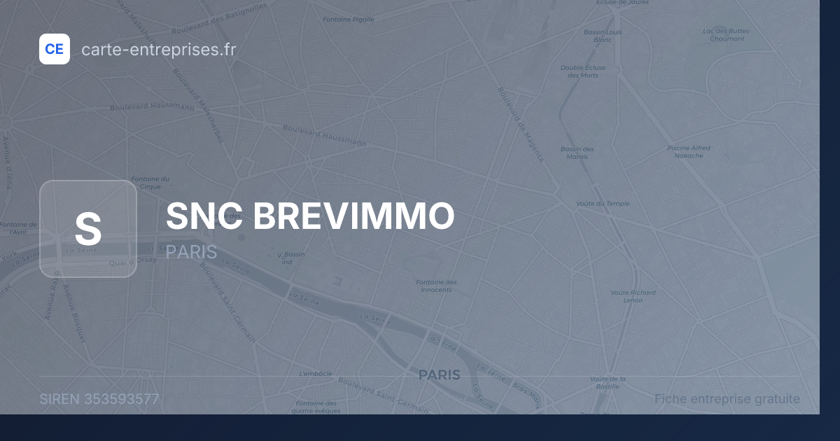 SNC BREVIMMO — 353593577 — fiche entreprise