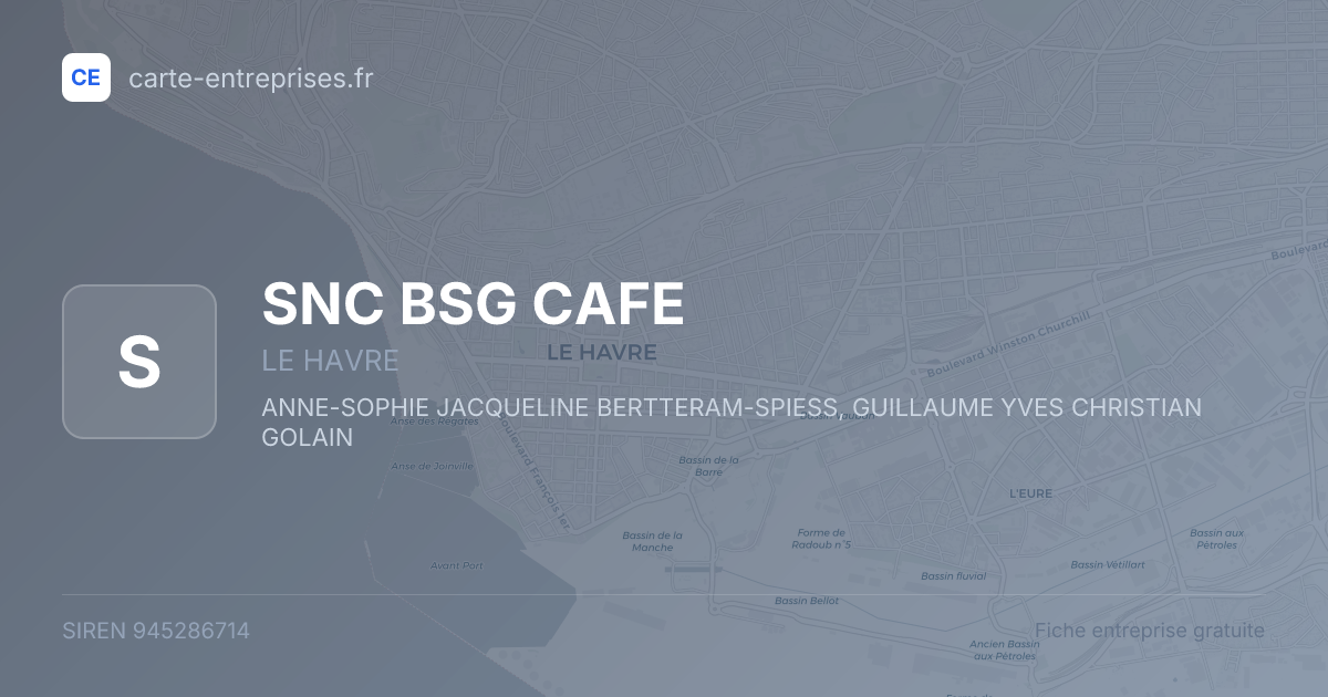SNC BSG CAFE — 945286714 — fiche entreprise
