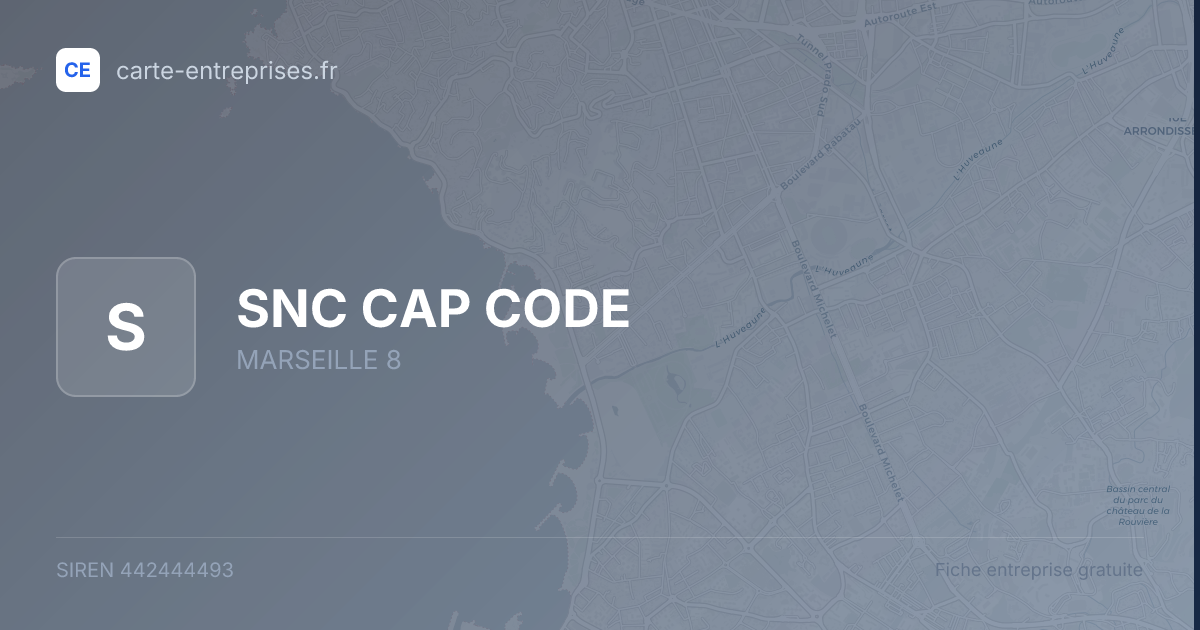 SNC CAP CODE — 442444493 — fiche entreprise