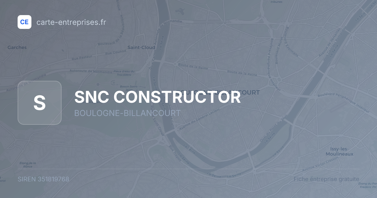 SNC CONSTRUCTOR — 351819768 — fiche entreprise
