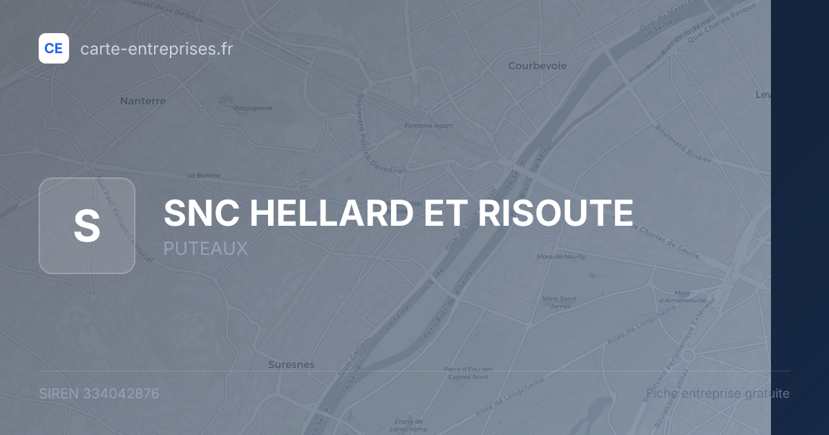 SNC HELLARD ET RISOUTE — 334042876 — fiche entreprise