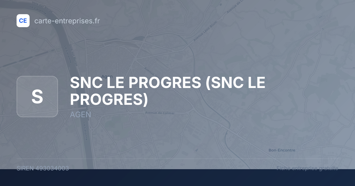 SNC LE PROGRES — 493034003 — fiche entreprise
