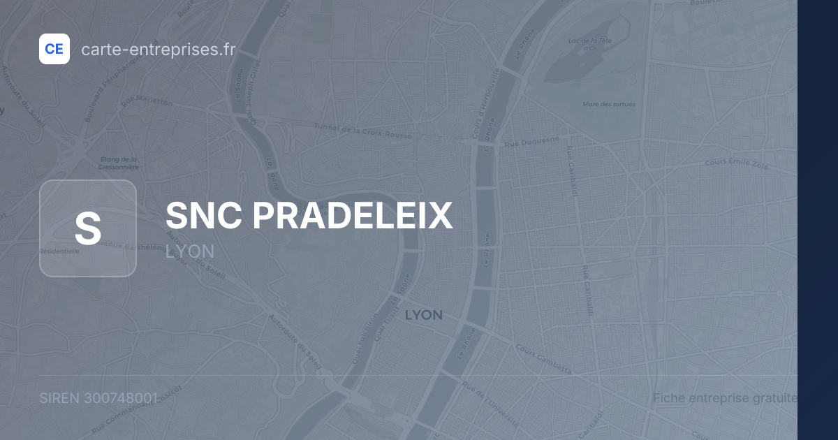 SNC PRADELEIX — 300748001 — fiche entreprise