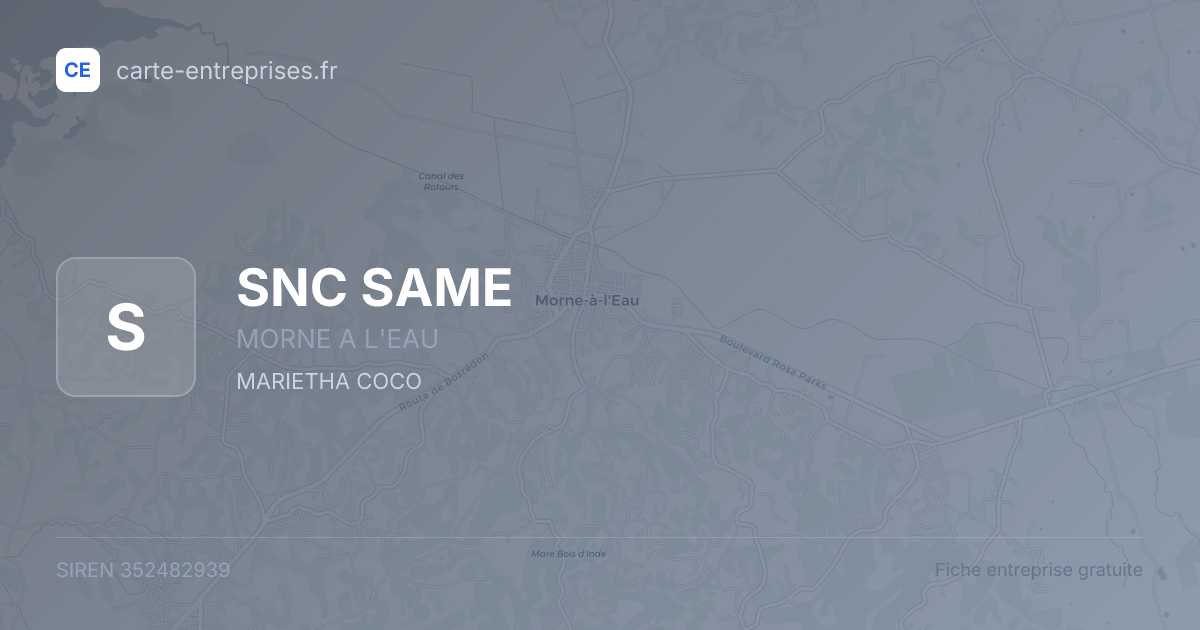 SNC SAME — 352482939 — fiche entreprise