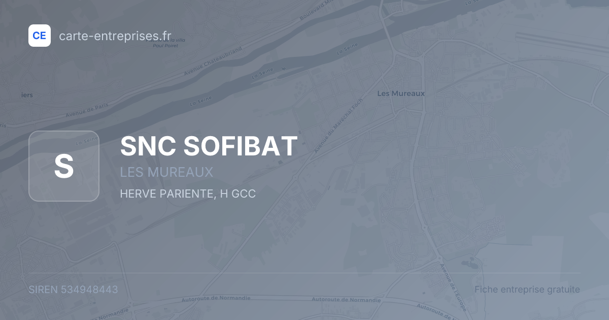 SNC SOFIBAT — 534948443 — fiche entreprise