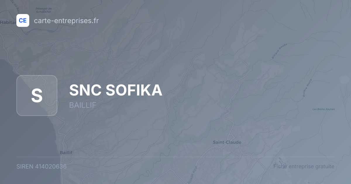 SNC SOFIKA — 414020636 — fiche entreprise