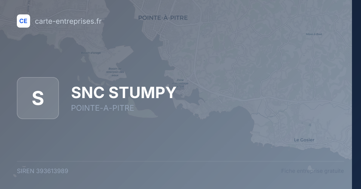 SNC STUMPY — 393613989 — fiche entreprise