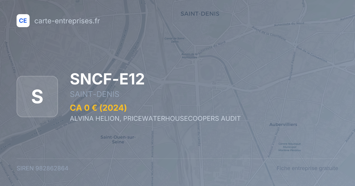 SNCF-E12 — 982862864 — fiche entreprise