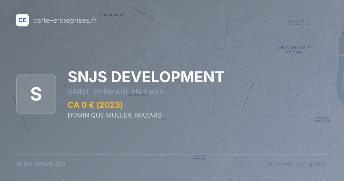 SNJS DEVELOPMENT — 804650190 — fiche entreprise
