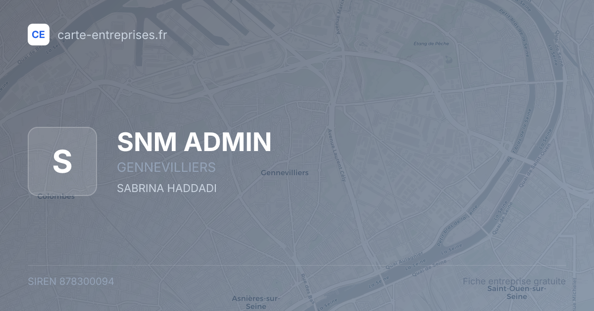 SNM ADMIN — 878300094 — fiche entreprise