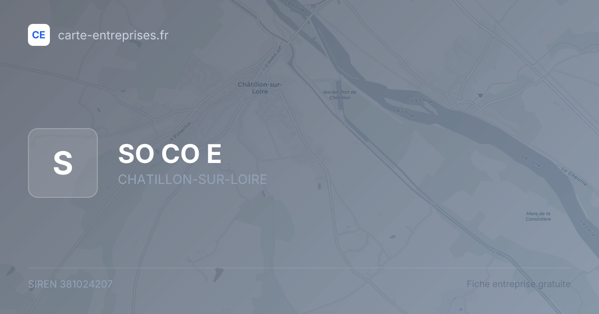 SO CO E — 381024207 — fiche entreprise