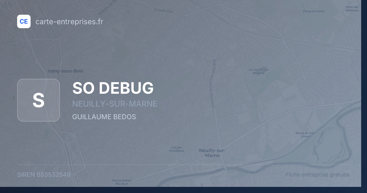 SO DEBUG — 883533549 — fiche entreprise