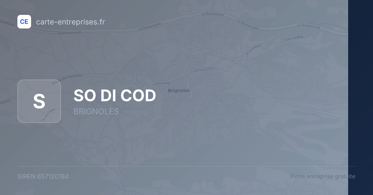 SO DI COD — 657120184 — fiche entreprise