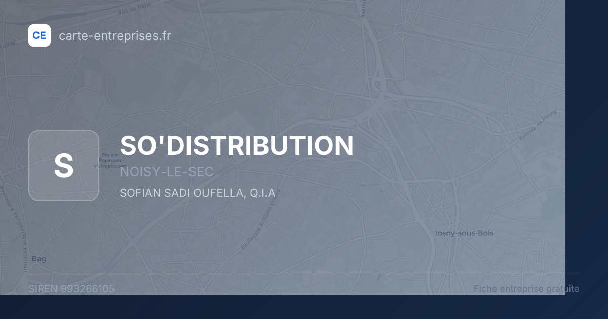 SO'DISTRIBUTION — 993266105 — fiche entreprise