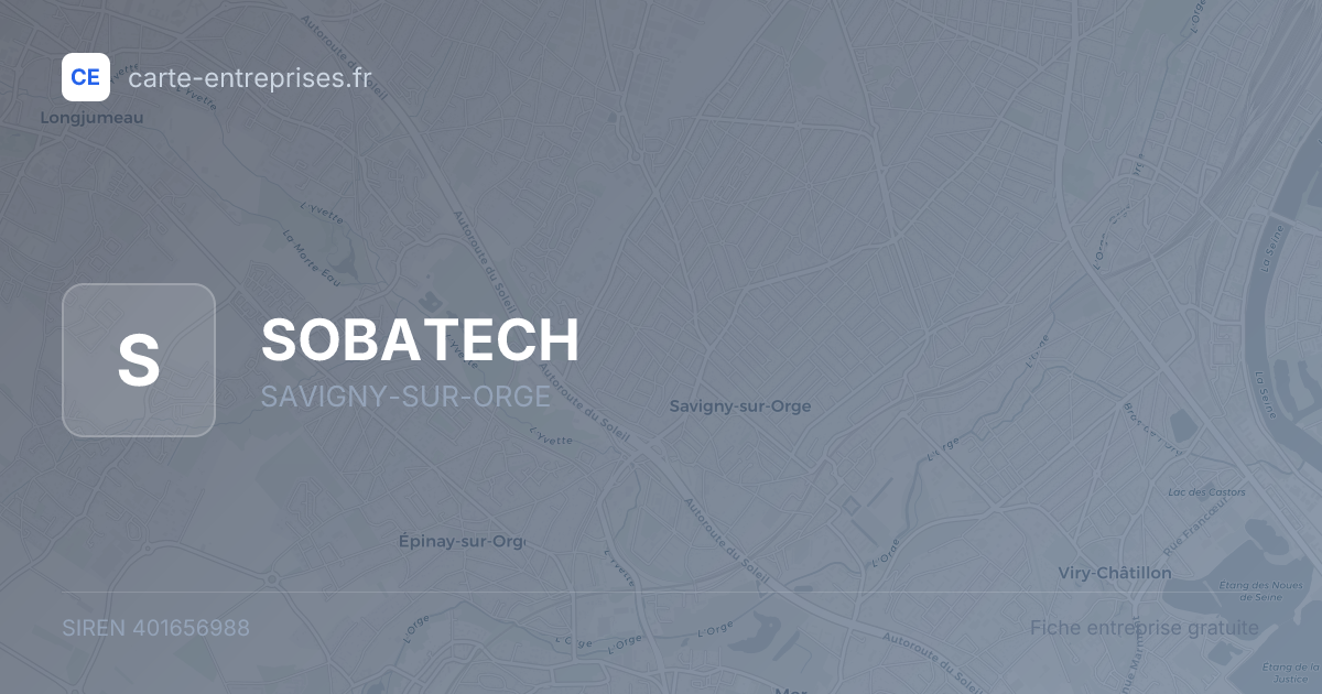 SOBATECH — 401656988 — fiche entreprise