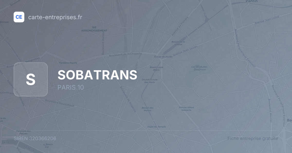SOBATRANS — 320366206 — fiche entreprise