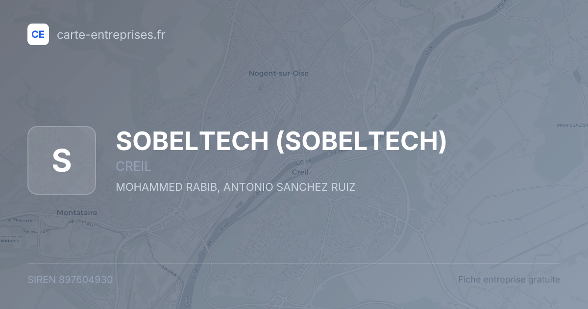 SOBELTECH — 897604930 — fiche entreprise