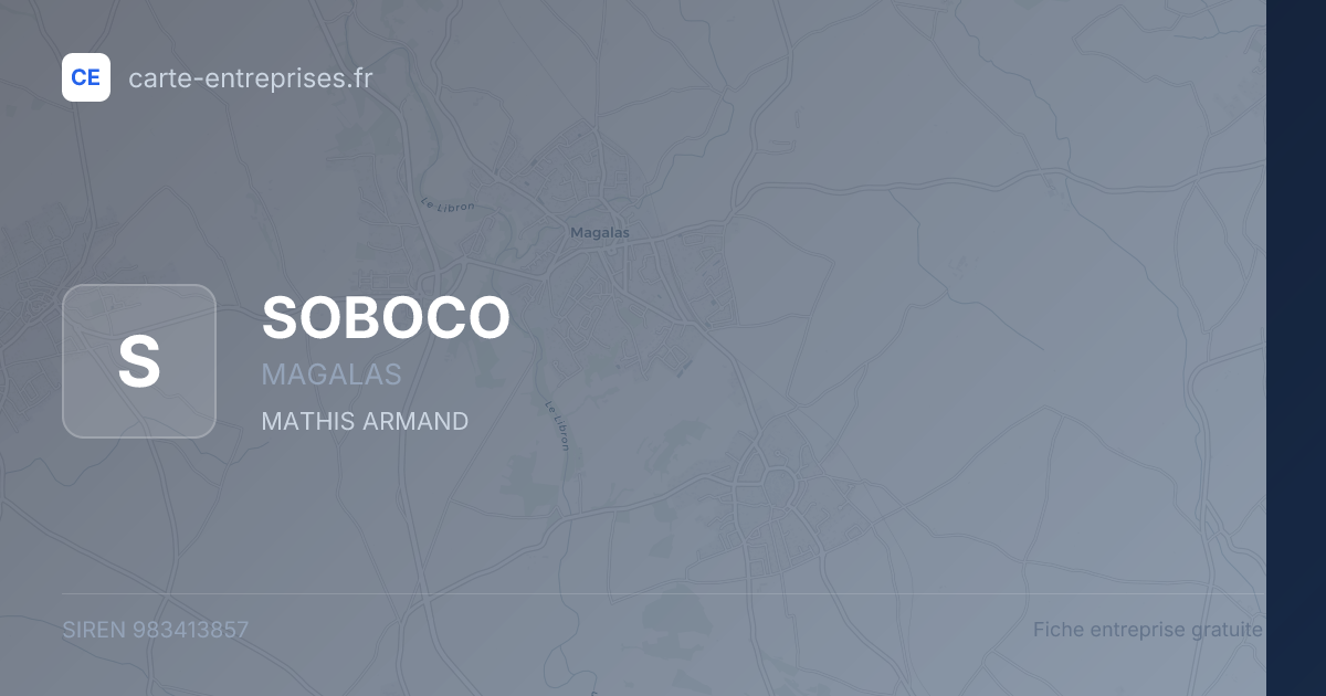 SOBOCO — 983413857 — fiche entreprise