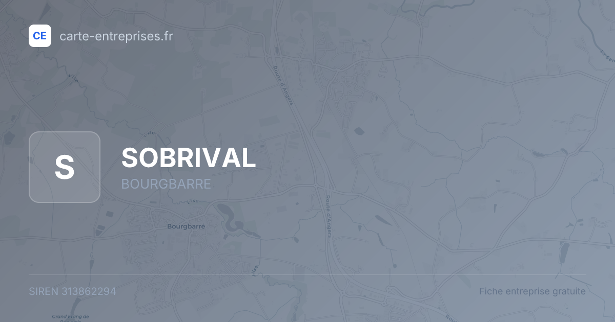 SOBRIVAL — 313862294 — fiche entreprise
