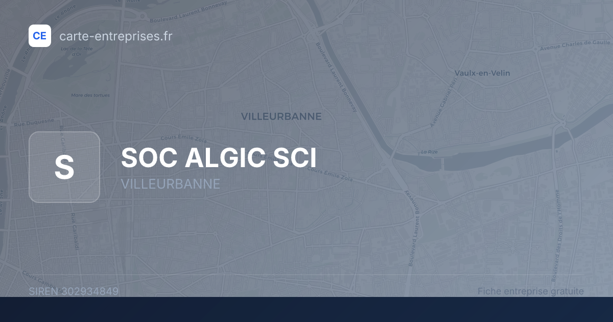 SOC ALGIC SCI — 302934849 — fiche entreprise
