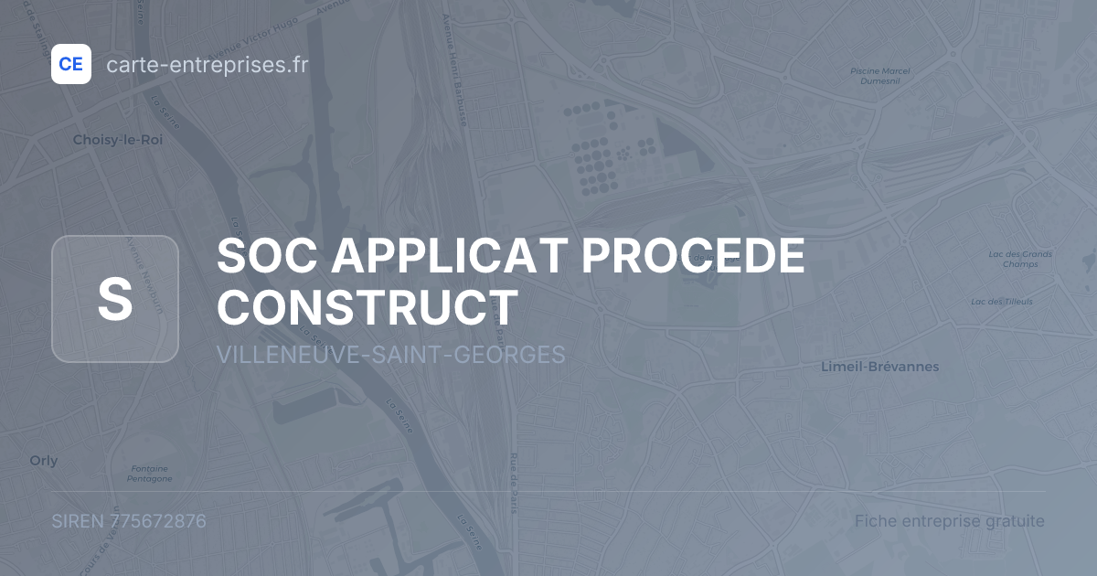 SOC APPLICAT PROCEDE CONSTRUCT — 775672876 — fiche entreprise