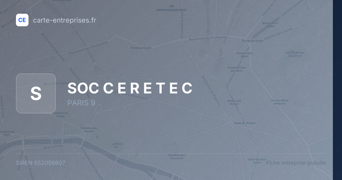 SOC C E R E T E C — 652056607 — fiche entreprise