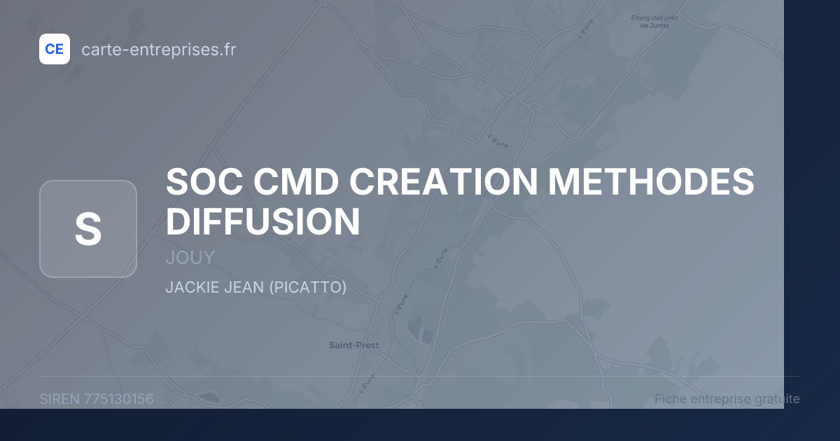 SOC CMD CREATION METHODES DIFFUSION — 775130156 — fiche entreprise